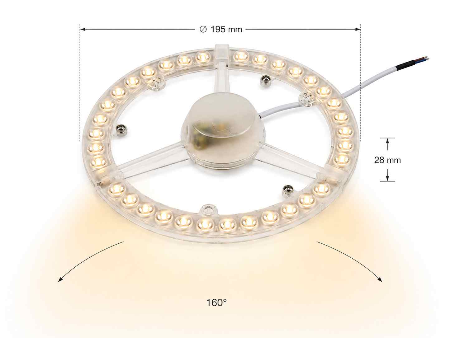 LED modul 20W jako náhrada za 150W halogenový zdroj s životností přes 25000 hodin